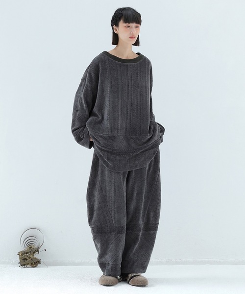 BEDSIDEDRAMA(ベットサイドドラマ)の「Pattern Switch Pullover(その他トップス・レディース・グレイッシュベージュ/チャコール/ピンク・1)」の16枚目の写真