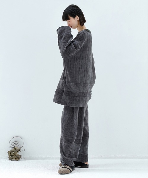BEDSIDEDRAMA(ベットサイドドラマ)の「Pattern Switch Pullover(その他トップス・レディース・グレイッシュベージュ/チャコール/ピンク・1)」の17枚目の写真