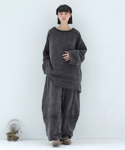 BEDSIDEDRAMA(ベットサイドドラマ)の「Pattern Switch Pullover(その他トップス・レディース・グレイッシュベージュ/チャコール/ピンク・1)」の15枚目の写真