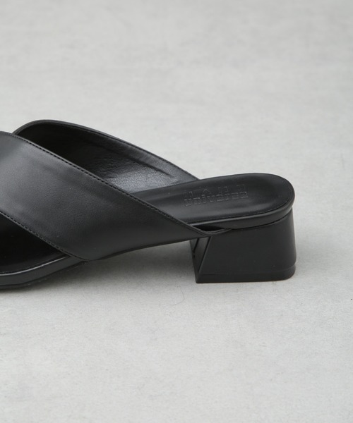 NANO universe（ナノユニバース）の「太ヒールクロスデザインサンダル（サンダル・レディース・ベージュ/ブラック・36/37/38）」の7枚目の写真