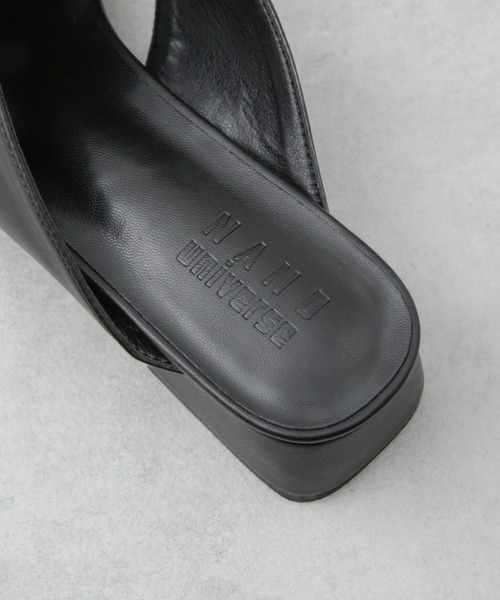 NANO universe（ナノユニバース）の「太ヒールクロスデザインサンダル（サンダル・レディース・ベージュ/ブラック・36/37/38）」の10枚目の写真