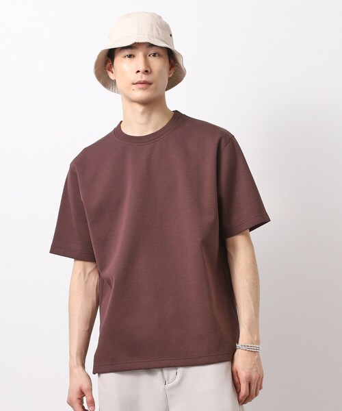 THE SHOP TK （ザ ショップ ティーケー ）の「ダブルフェイス半袖Tシャツ　洗濯機OK（Tシャツ/カットソー・メンズ・ライトグレー/ネイビー/ブラウン系その他・02/03/04）」の9枚目の写真