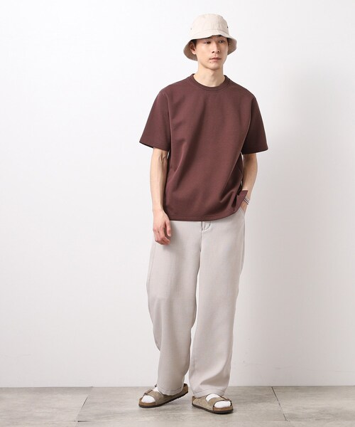 THE SHOP TK （ザ ショップ ティーケー ）の「ダブルフェイス半袖Tシャツ　洗濯機OK（Tシャツ/カットソー・メンズ・ライトグレー/ネイビー/ブラウン系その他・02/03/04）」の10枚目の写真