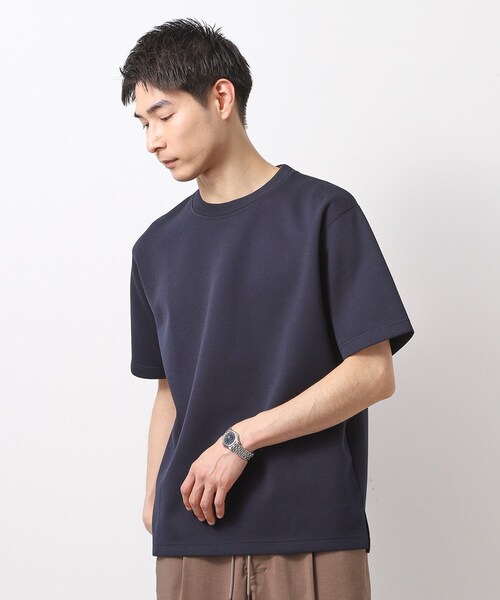 THE SHOP TK （ザ ショップ ティーケー ）の「ダブルフェイス半袖Tシャツ　洗濯機OK（Tシャツ/カットソー・メンズ・ライトグレー/ネイビー/ブラウン系その他・02/03/04）」の13枚目の写真