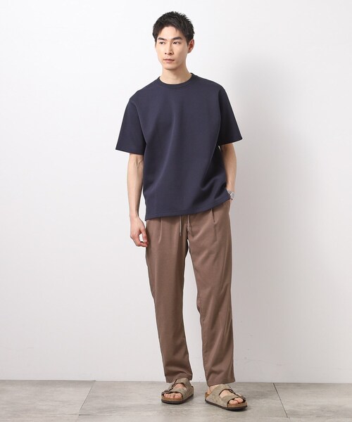 THE SHOP TK （ザ ショップ ティーケー ）の「ダブルフェイス半袖Tシャツ　洗濯機OK（Tシャツ/カットソー・メンズ・ライトグレー/ネイビー/ブラウン系その他・02/03/04）」の14枚目の写真