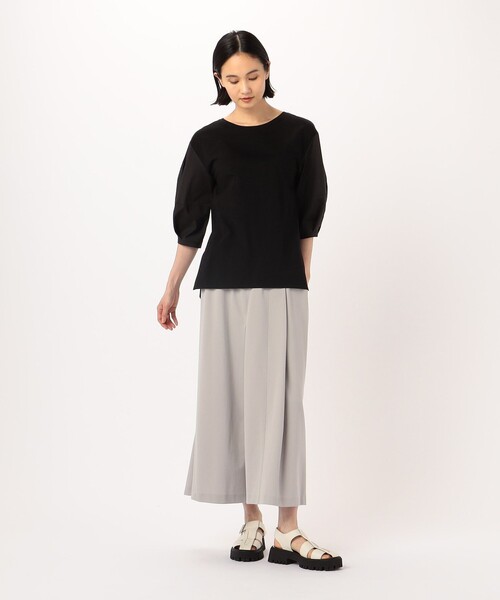 Gabardine K.T（ギャバジンケーティー）の「【セットアップ対応】綿混モクロディデザインタイトスカート（スカート・レディース・ネイビー/ライトグレー・9号）」の11枚目の写真