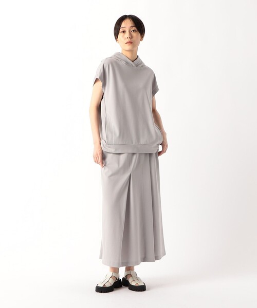 Gabardine K.T（ギャバジンケーティー）の「【セットアップ対応】綿混モクロディデザインタイトスカート（スカート・レディース・ネイビー/ライトグレー・9号）」の12枚目の写真