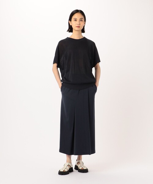 Gabardine K.T（ギャバジンケーティー）の「【セットアップ対応】綿混モクロディデザインタイトスカート（スカート・レディース・ネイビー/ライトグレー・9号）」の18枚目の写真