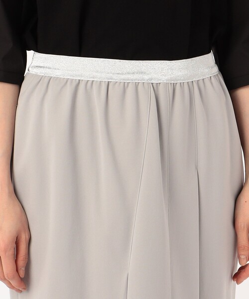 Gabardine K.T（ギャバジンケーティー）の「【セットアップ対応】綿混モクロディデザインタイトスカート（スカート・レディース・ネイビー/ライトグレー・9号）」の4枚目の写真