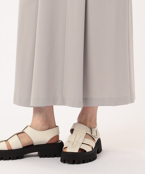 Gabardine K.T（ギャバジンケーティー）の「【セットアップ対応】綿混モクロディデザインタイトスカート（スカート・レディース・ネイビー/ライトグレー・9号）」の7枚目の写真