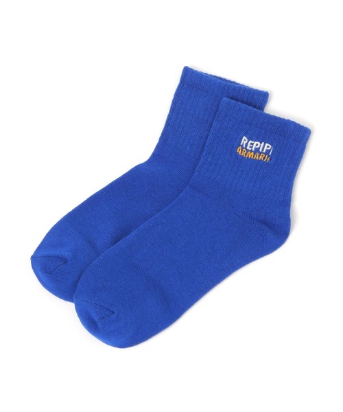 repipi armario（レピピ アルマリオ）の「ナミナミロゴ刺繍ソックス（ソックス/靴下・キッズ・パープル/ホワイト/ライム/ブラック/ブルー・FREE）」の4枚目の写真