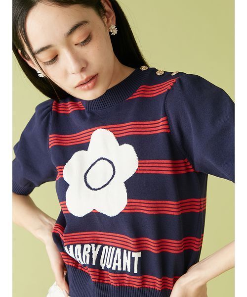 LILY BROWN（リリーブラウン）の「【LILY BROWN×MARY QUANT】ジャガードニットトップス（ニット/セーター・レディース・ホワイト/ネイビー/ターコイズブルー/その他・FREE）」の14枚目の写真