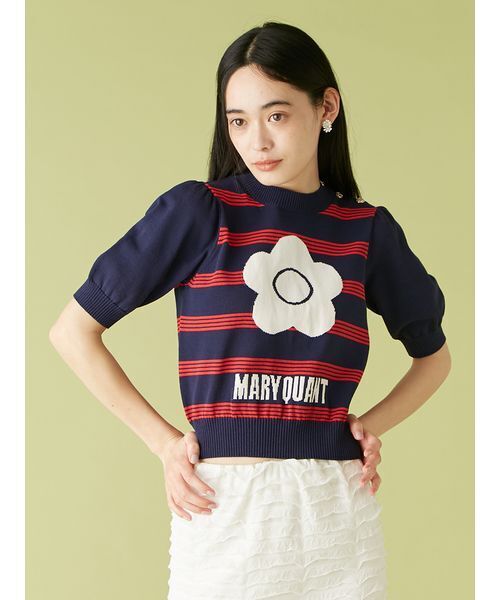 LILY BROWN×MARY QUANT】ジャガードニットトップス（ニット