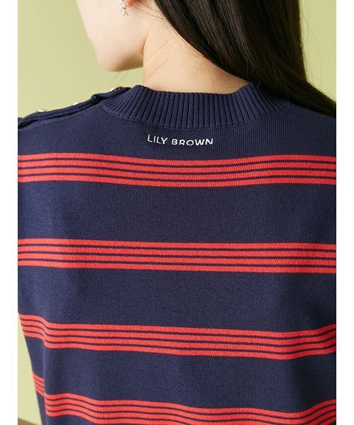LILY BROWN（リリーブラウン）の「【LILY BROWN×MARY QUANT】ジャガードニットトップス（ニット/セーター・レディース・ホワイト/ネイビー/ターコイズブルー/その他・FREE）」の21枚目の写真