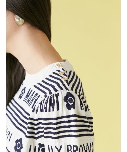 【最終値下げ】LILY BROWN×MARYQUANT トップス LILY BROWN×MARY QUANT】ジャガードニットトップス（ニット
