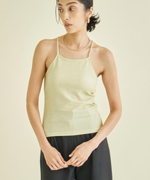 Settimissimo（セッティミッシモ）の「パット付き バッククロス グリッター キャミソール（キャミソール）」