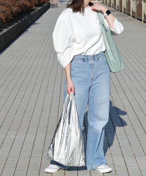 LAZY SUSAN（レイジースーザン）の「エコバッグ　グリッタースターＬＳ大（エコバッグ/サブバッグ・レディース・シルバー/ゴールド・FREE）」の11枚目の写真