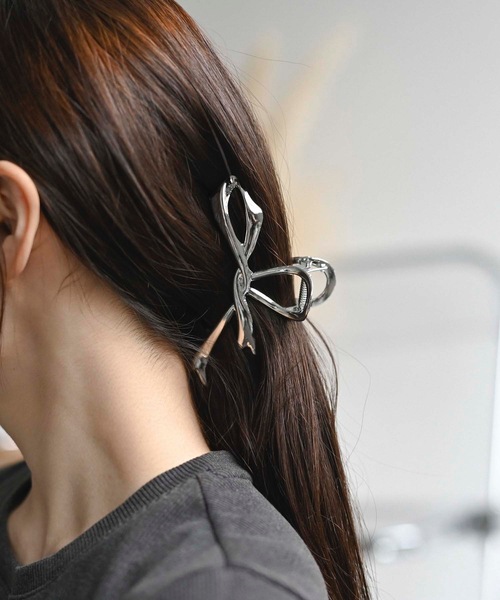 【匿名配送】【送料無料】シルバーバレッタ　ヘアクリップ　ヘアピン シルバーマルチバレッタ（バレッタ/ヘアクリップ）｜Curaful