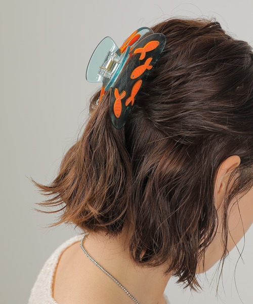 小魚 金魚 ヘアクリップ バンス（バレッタ/ヘアクリップ