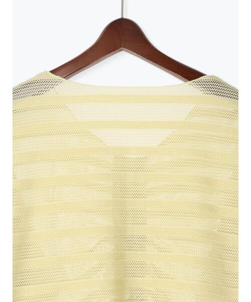 Te chichi TERRASSE（テチチテラス）の「メッシュボーダーシャーリングトップス（その他トップス・レディース・イエロー/ブラック/オフホワイト・F）」の12枚目の写真