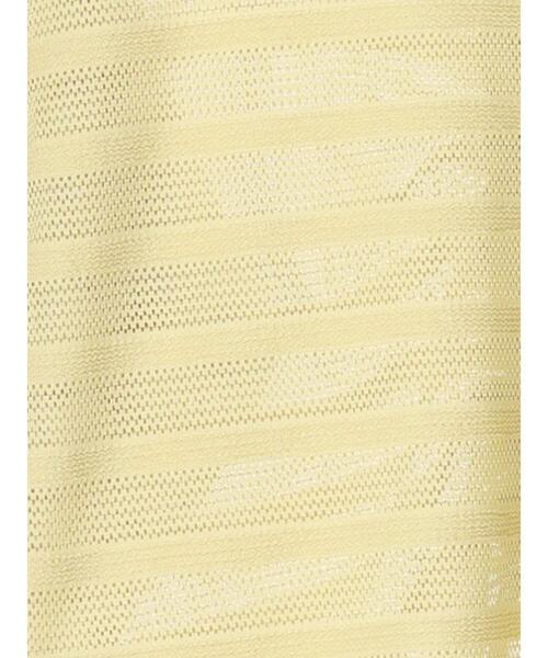 Te chichi TERRASSE（テチチテラス）の「メッシュボーダーシャーリングトップス（その他トップス・レディース・イエロー/ブラック/オフホワイト・F）」の13枚目の写真