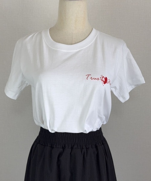 shoppinggo(ショッピングゴー)の「夏服 tシャツ ハート 半袖(Tシャツ/カットソー・レディース・ホワイト/ホワイト系その他・M)」の13枚目の写真