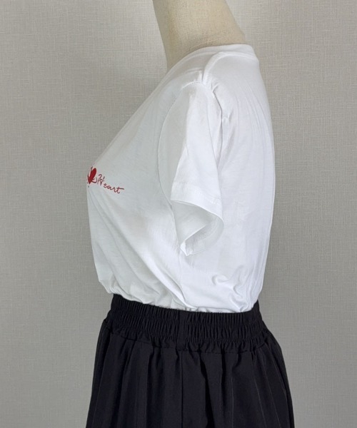 shoppinggo(ショッピングゴー)の「夏服 tシャツ ハート 半袖(Tシャツ/カットソー・レディース・ホワイト/ホワイト系その他・M)」の10枚目の写真