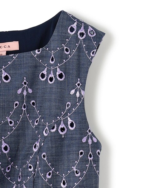 TOCCA（トッカ）の「PEACOCK TAIL LACE ドレス（ワンピース・レディース・ライラック系7/ネイビー系7・0/2/4/6）」の16枚目の写真