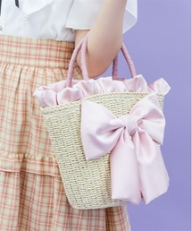 axes femme POETIQUE | リボンカゴバッグ(かごバッグ)