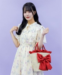 axes femme POETIQUE | リボンカゴバッグ(かごバッグ)