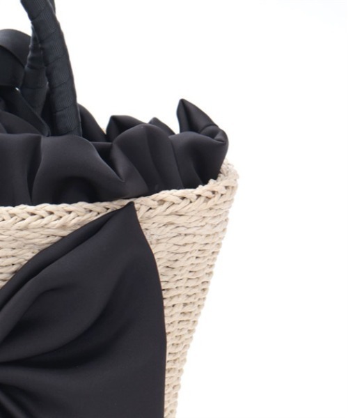 axes femme POETIQUE(アクシーズファムポエティック)の「リボンカゴバッグ(かごバッグ・レディース・ワイン/ブラック/ピンク・FREE)」の19枚目の写真