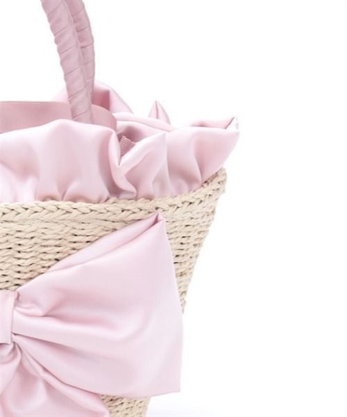 axes femme POETIQUE(アクシーズファムポエティック)の「リボンカゴバッグ(かごバッグ・レディース・ワイン/ブラック/ピンク・FREE)」の12枚目の写真