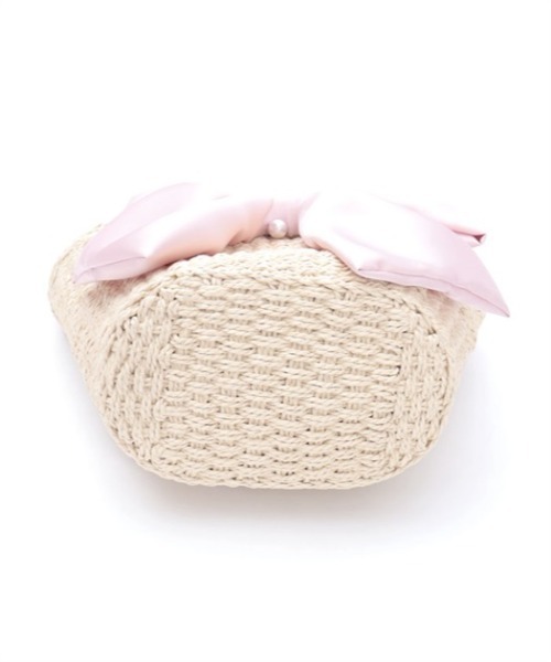 axes femme POETIQUE(アクシーズファムポエティック)の「リボンカゴバッグ(かごバッグ・レディース・ワイン/ブラック/ピンク・FREE)」の9枚目の写真