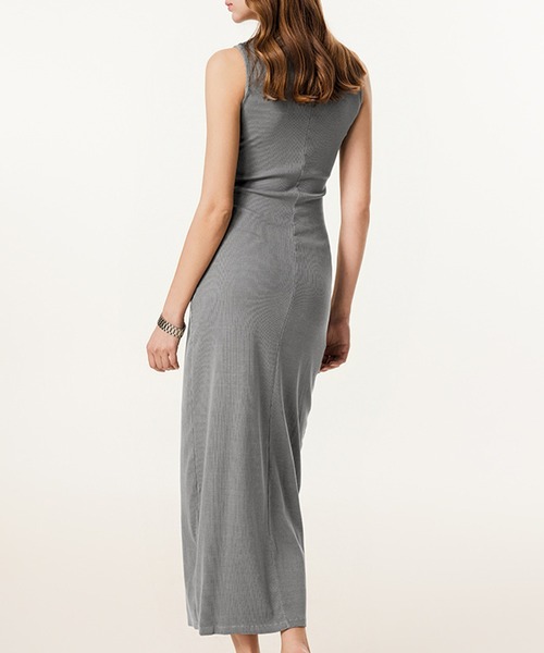 SUWDEE(スーディー)の「sleeveless rib tight long one piece(ワンピース・レディース・ベージュ/チャコールグレー/グレー/ブラック・M/L)」の15枚目の写真