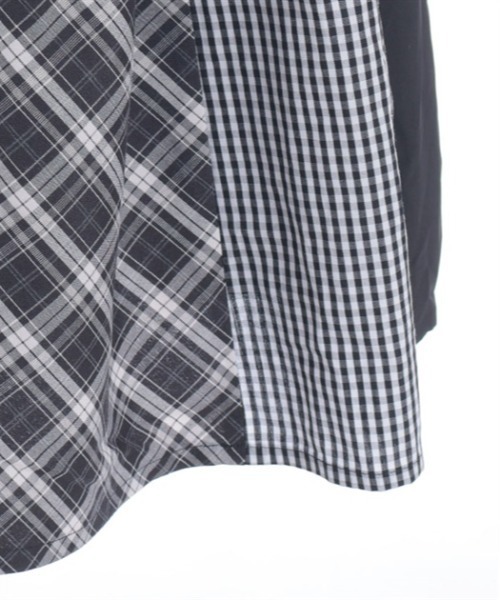 axes femme（アクシーズファム）の「チェック切替パッチワークワンピース（シャツワンピース・レディース・ブラック/ネイビー/サックスブルー・FREE）」の6枚目の写真