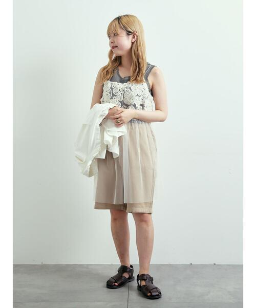 SM2（エスエムツー）の「フラワーシフォンテープチュールキャミソール（チュニック・レディース・オフホワイト/ブラック/ブラウン・F）」の12枚目の写真