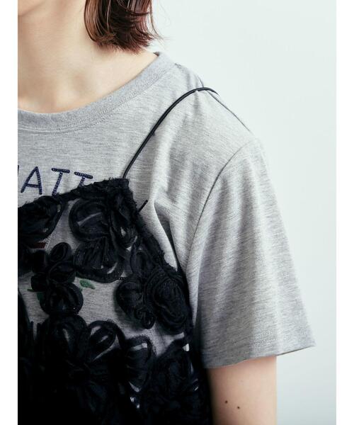 SM2（エスエムツー）の「フラワーシフォンテープチュールキャミソール（チュニック・レディース・オフホワイト/ブラック/ブラウン・F）」の21枚目の写真