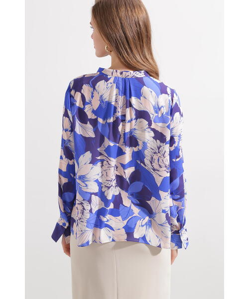 セール】[WEB限定]グラフィカルフラワープリントブラウス（シャツ