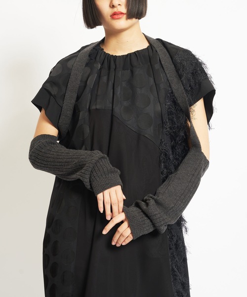 gomme（ゴム）の「リブアームカバー（アームカバー・レディース・グレー/チャコールグレー/ブラック・FREE）」の3枚目の写真