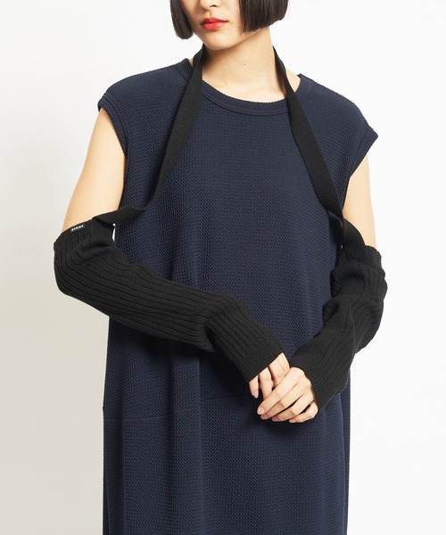 gomme（ゴム）の「リブアームカバー（アームカバー・レディース・グレー/チャコールグレー/ブラック・FREE）」の2枚目の写真