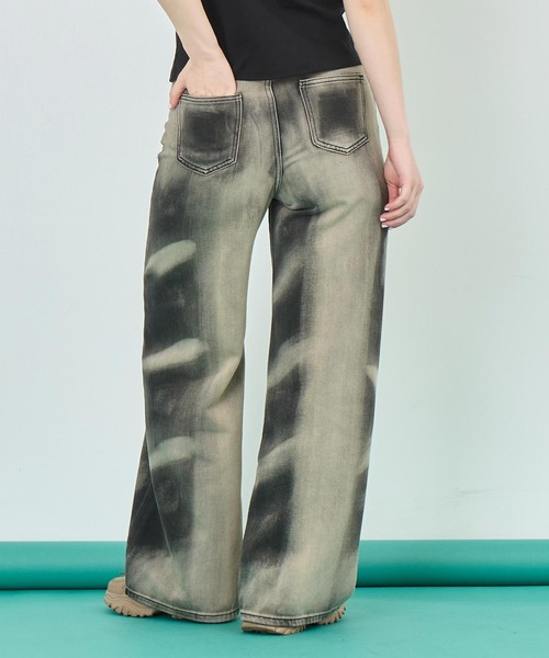 ANAP（アナップ）の「むら染めラインデニムパンツ（デニムパンツ・レディース・ブルー/ブラック・S/M）」の3枚目の写真