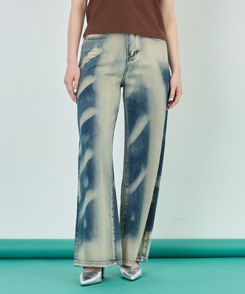 ANAP（アナップ）の「むら染めラインデニムパンツ（デニムパンツ・レディース・ブルー/ブラック・S/M）」の6枚目の写真