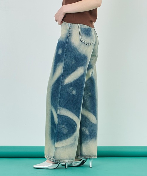 ANAP（アナップ）の「むら染めラインデニムパンツ（デニムパンツ・レディース・ブルー/ブラック・S/M）」の7枚目の写真