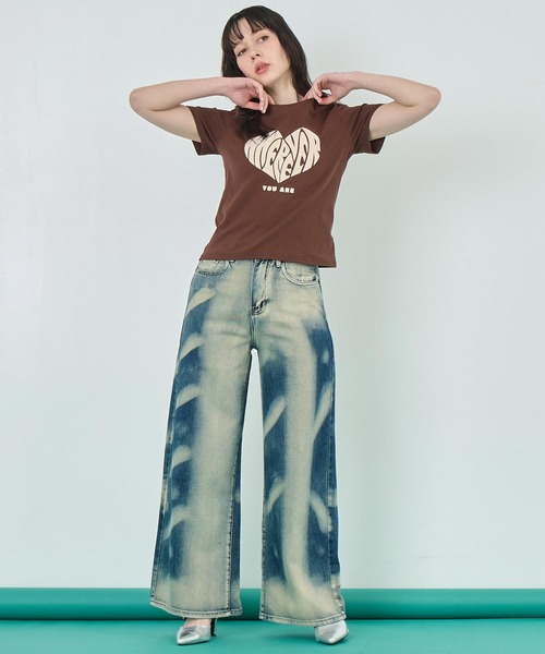 ANAP（アナップ）の「むら染めラインデニムパンツ（デニムパンツ・レディース・ブルー/ブラック・S/M）」の9枚目の写真