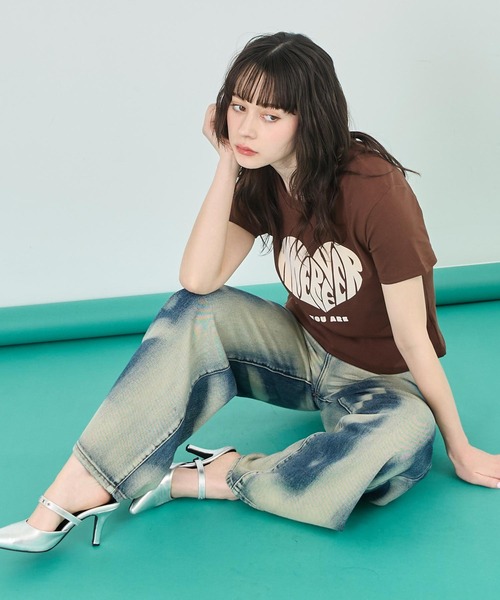 ANAP（アナップ）の「むら染めラインデニムパンツ（デニムパンツ・レディース・ブルー/ブラック・S/M）」の10枚目の写真