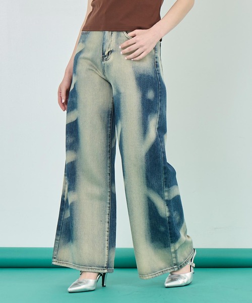 ANAP（アナップ）の「むら染めラインデニムパンツ（デニムパンツ・レディース・ブルー/ブラック・S/M）」の17枚目の写真