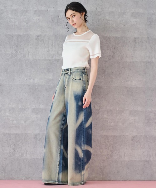 ANAP（アナップ）の「むら染めラインデニムパンツ（デニムパンツ・レディース・ブルー/ブラック・S/M）」の16枚目の写真