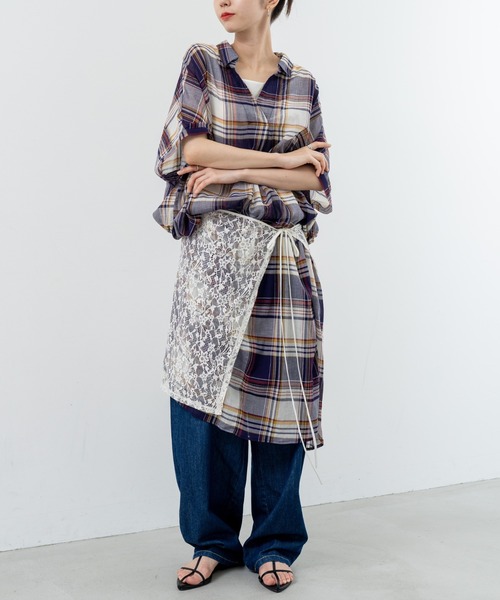 refinedworks(リファインドワークス)の「【refinedworks】リラクシー に映える チェックワンピース(ワンピース・レディース・レッド/イエロー/ブラック・FREE)」の21枚目の写真