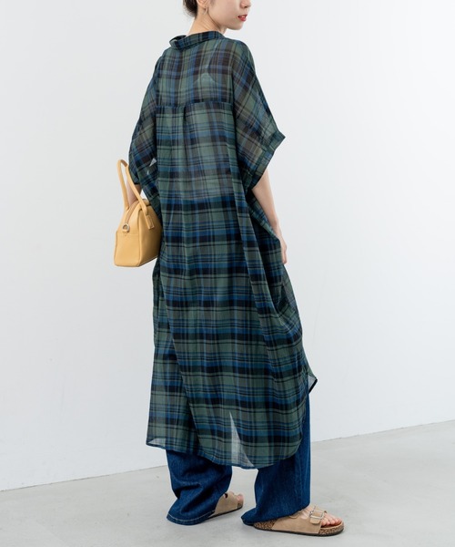 refinedworks(リファインドワークス)の「【refinedworks】リラクシー に映える チェックワンピース(ワンピース・レディース・レッド/イエロー/ブラック・FREE)」の14枚目の写真