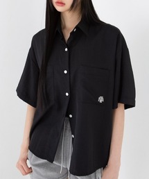 A'GEM/9 × .kom 『muah muah/ムーアムーア』LOOSE FIT TWO POCKET HALF SHIRT/ルーズフィット ツーポケットシャツ